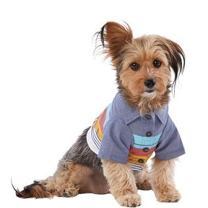 Top Dog Paw Collar Stripe Top S